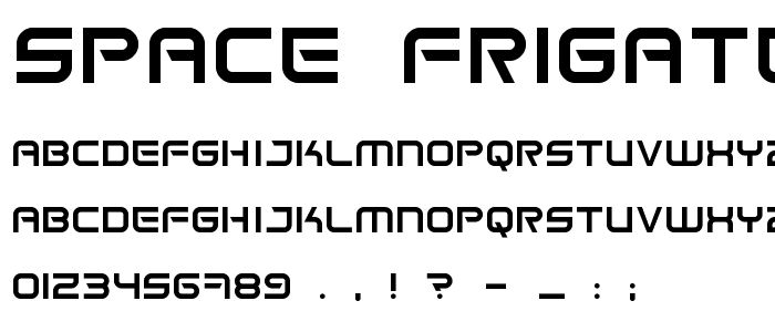 Space Frigate font